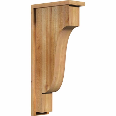 Ekena Millwork Newport Rough Sawn Corbel w/Backplate, Western Red Cedar, 6"W x 14"D x 30"H COR06X14X30NEW01RWR
